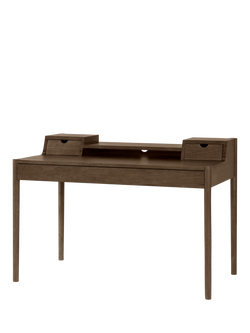 MADE Leonie Wide Desk, Dark Oak, Dark Oak