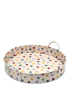Emma Bridgewater Polka Dot Round Steel Tray, Multi