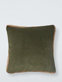 John Lewis Safari Cushion, Avocado - view 2, Avocado