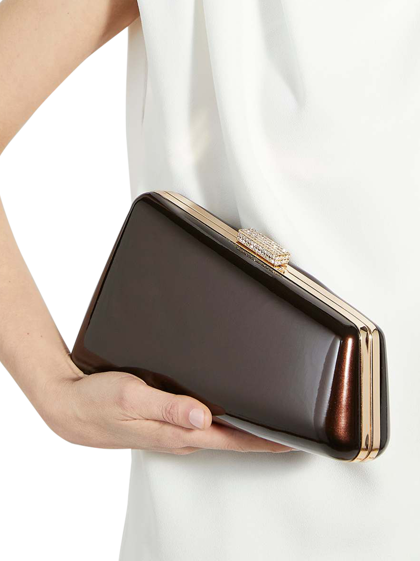 Product image 2 of 5, which shows Dune London Balancing Clutch Bag, Brown