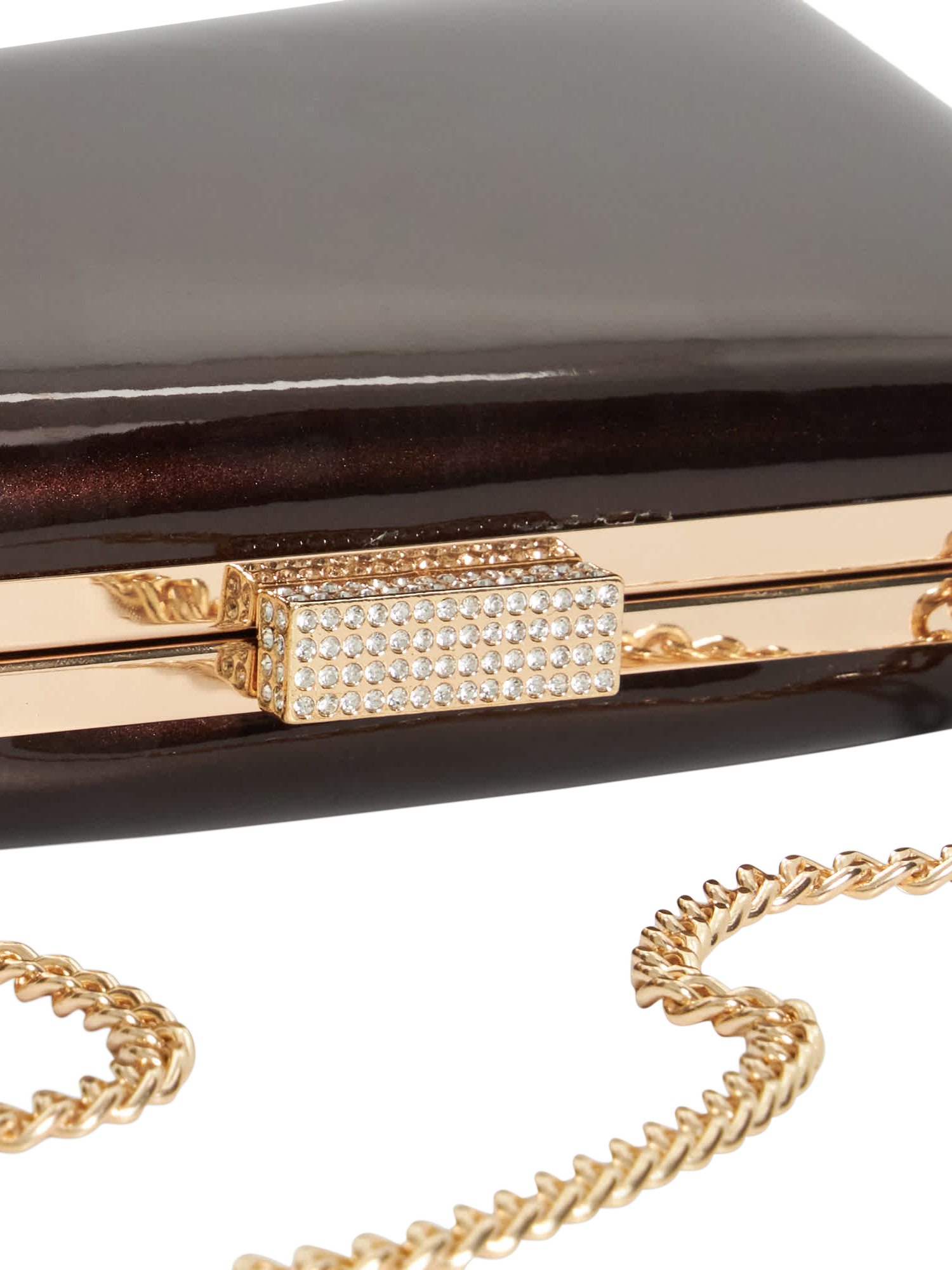 Product image 5 of 5, which shows Dune London Balancing Clutch Bag, Brown