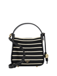 Dune Daniella Canvas Stripe Grab Bag, Black