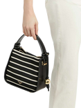 Dune Daniella Canvas Stripe Grab Bag, Black