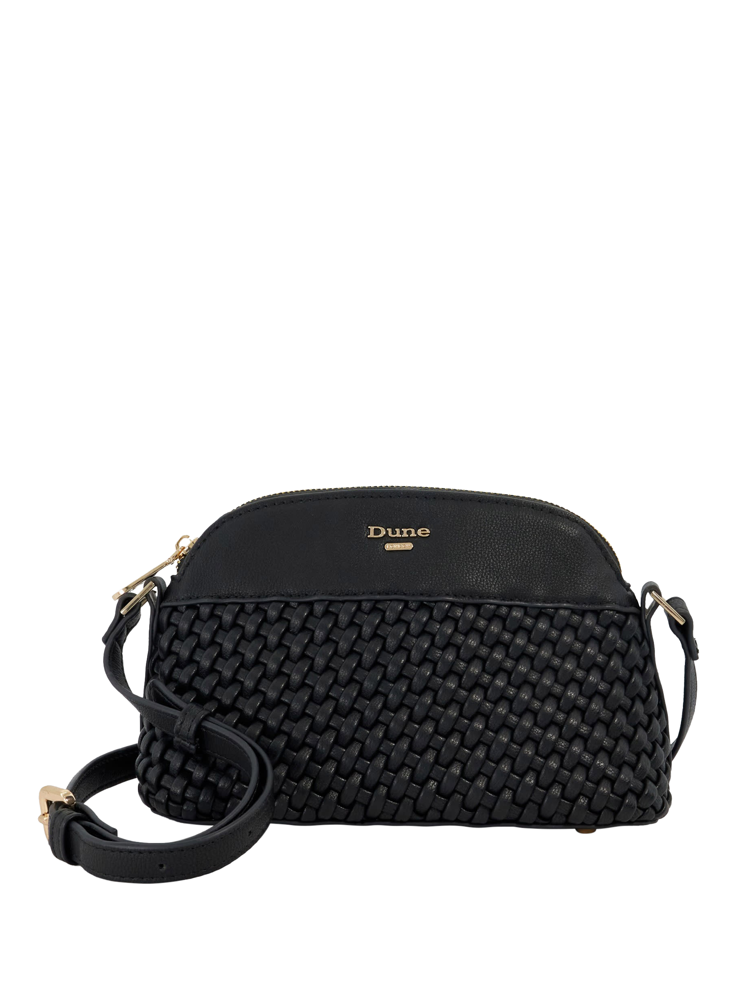 Dune Distinct Woven Crossbody Bag, Black