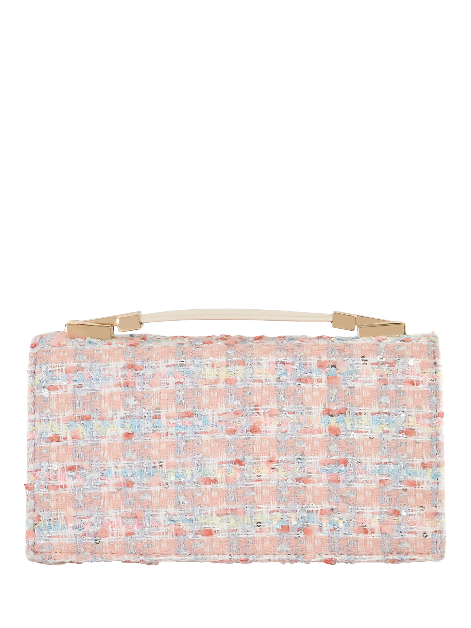 Product image 3 of 5, which shows Dune London Skilled Textured Crossbody Bag, Pink