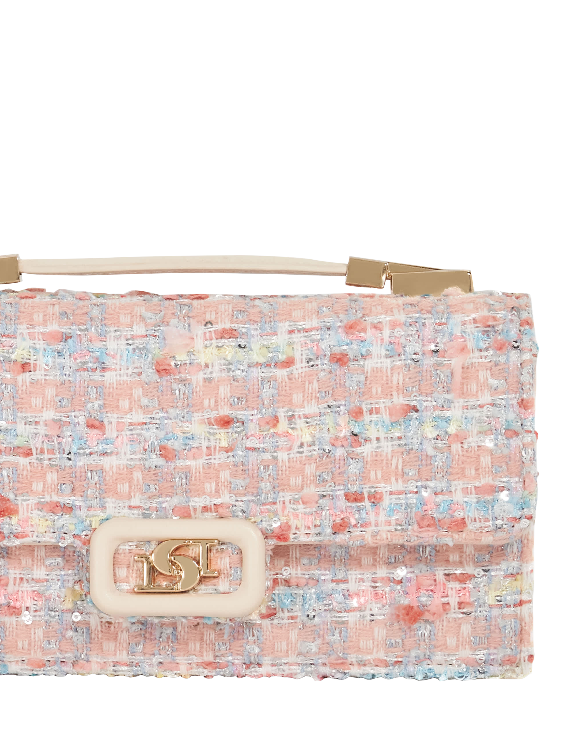 Product image 5 of 5, which shows Dune London Skilled Textured Crossbody Bag, Pink