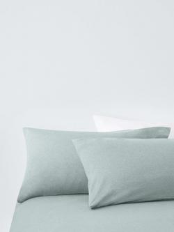 John Lewis Cotton Jersey Duvet Covet Set with Fitted Sheet - view 2, Storm Grey