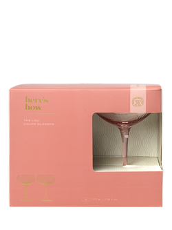 Here's How The Lou Coupe Glass, St of 2, Blush - view 2, Blush