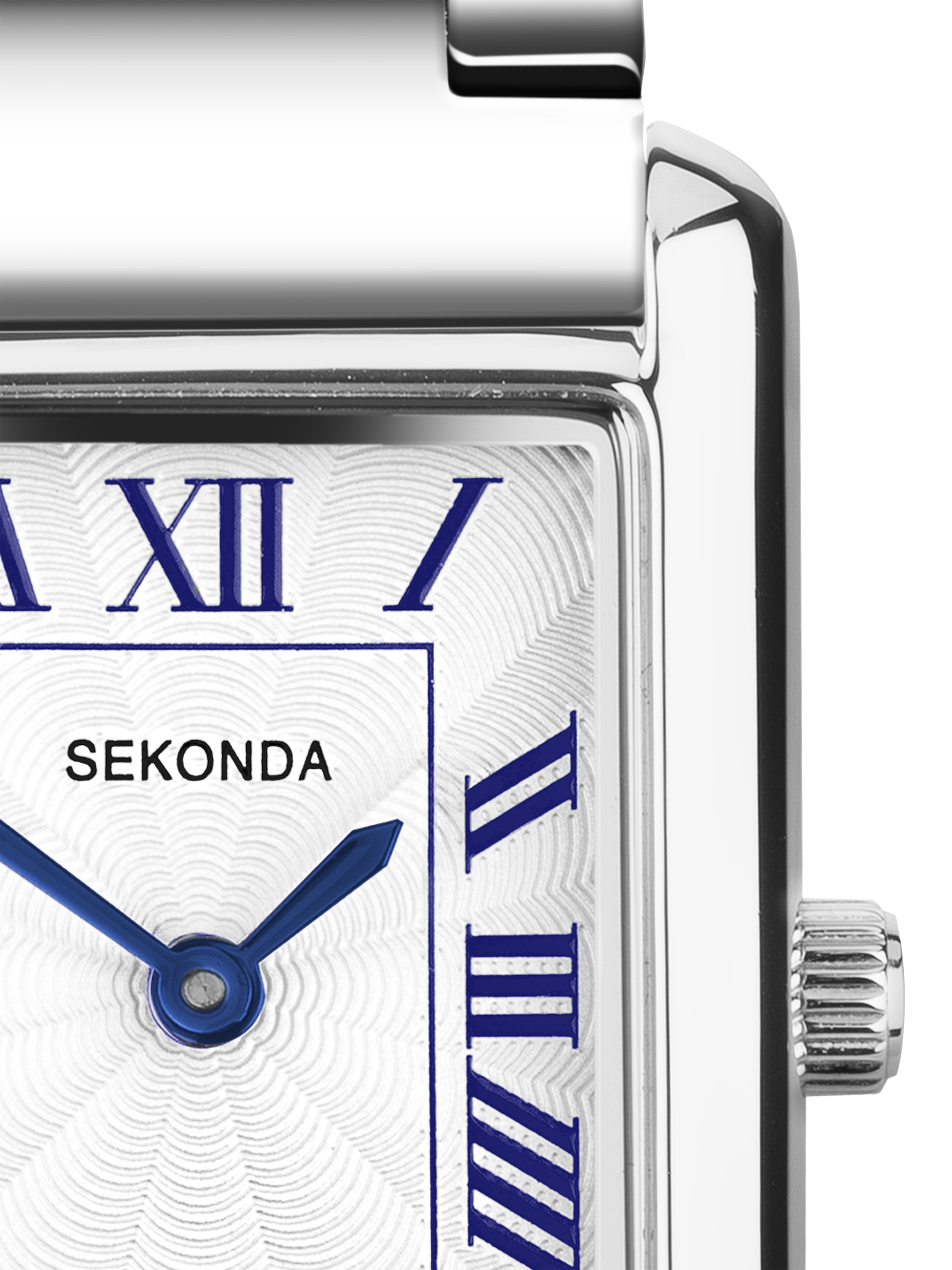 Product image 2 of 6, which shows Sekonda 40692 Women's Guilloche Dial Bracelet Strap Watch, Silver