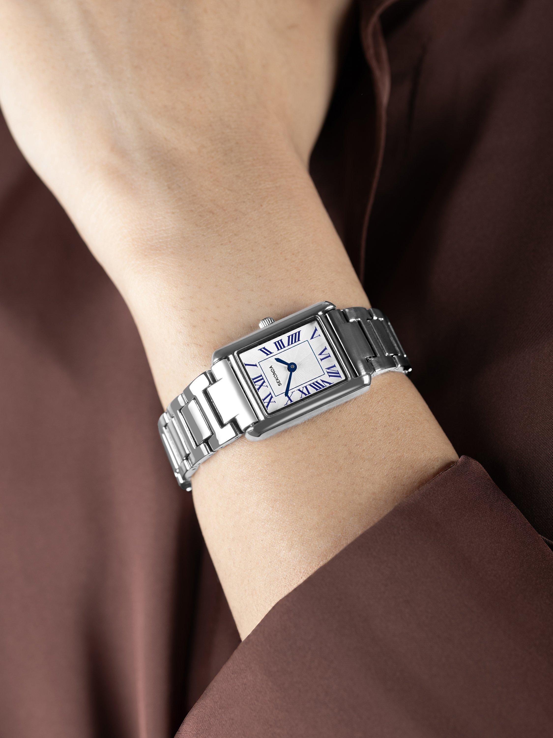 Product image 6 of 6, which shows Sekonda 40692 Women's Guilloche Dial Bracelet Strap Watch, Silver