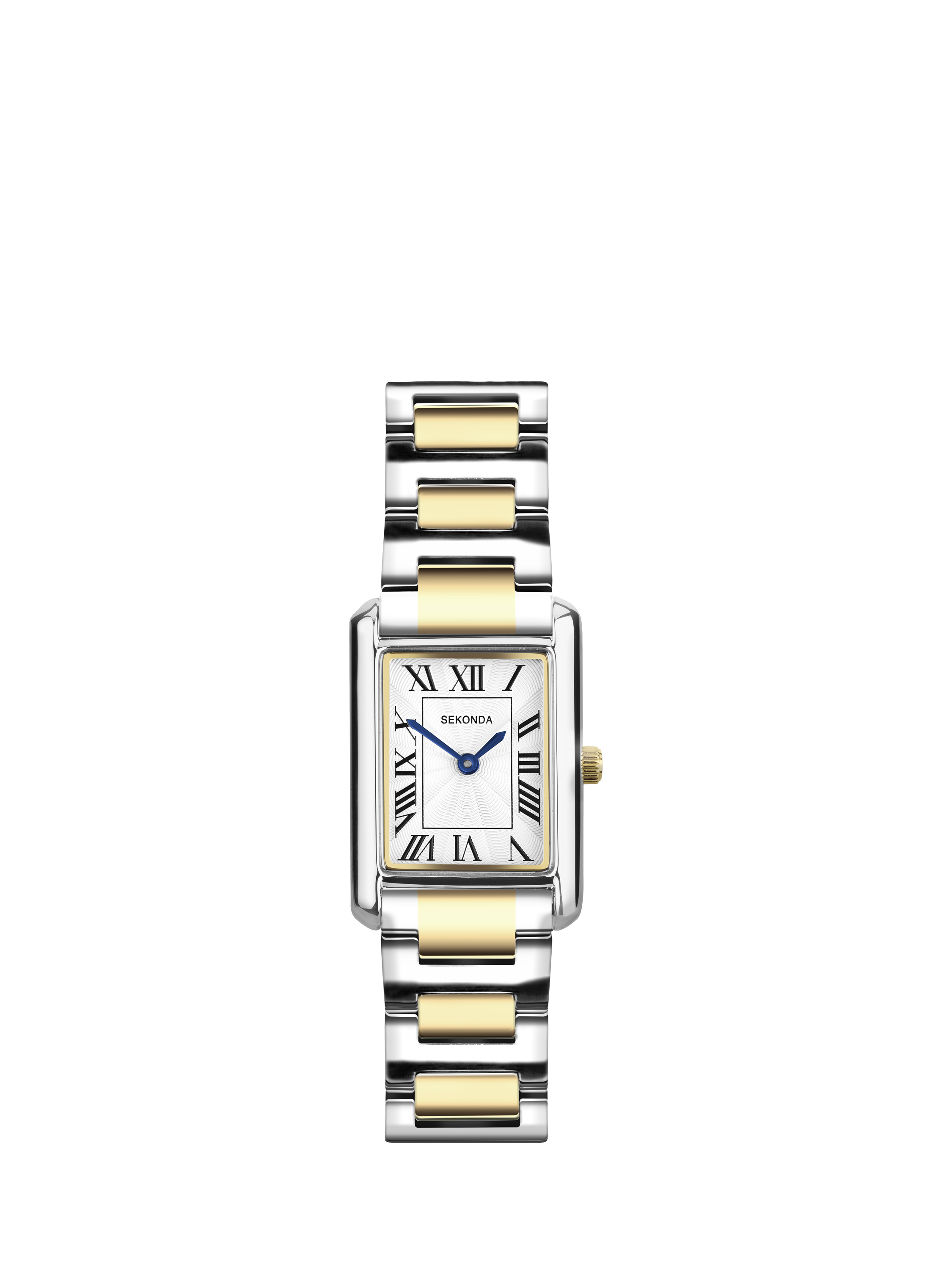 Product image 1 of 6, which shows Sekonda 40693 Women's Guilloche Dial Bracelet Strap Watch, Two Tone