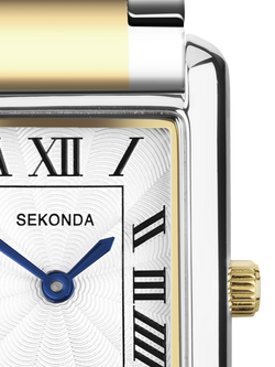 Sekonda 40693 Women's Guilloche Dial Bracelet Strap Watch, Two Tone - view 2, Two Tone