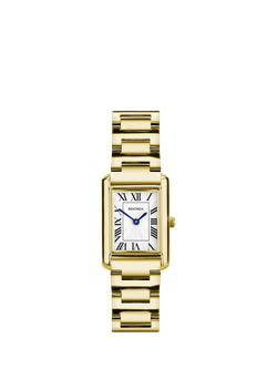 Sekonda 40694 Women's Guilloche Dial Bracelet Strap Watch, Gold, Gold