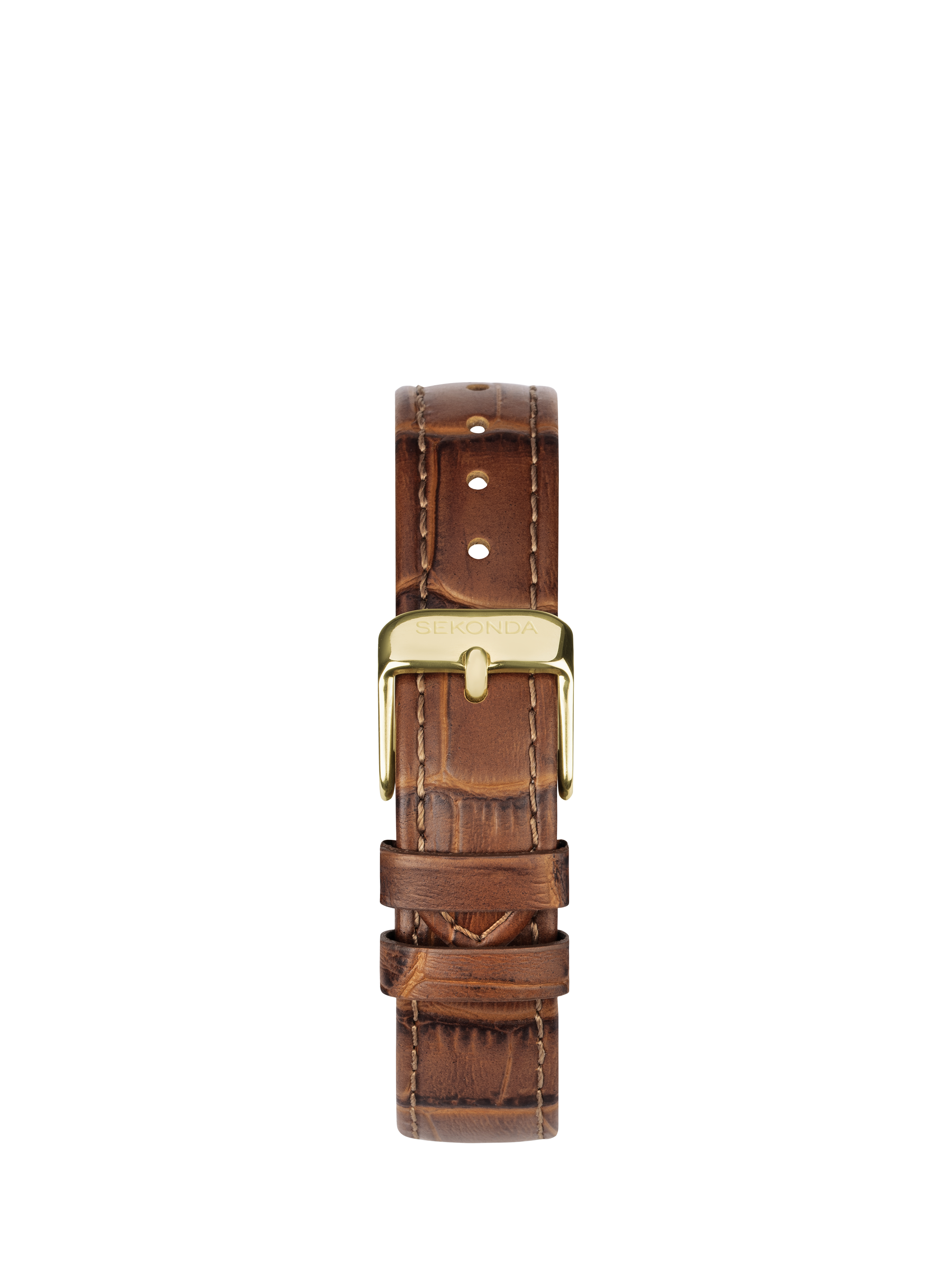 Product image 3 of 6, which shows Sekonda 40695 Women's Guilloche Dial Leather Strap Watch, Brown