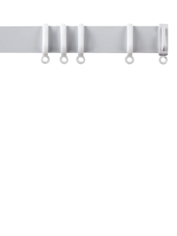 Speedy Products Streamline Aluminium Curtain Track, White, White