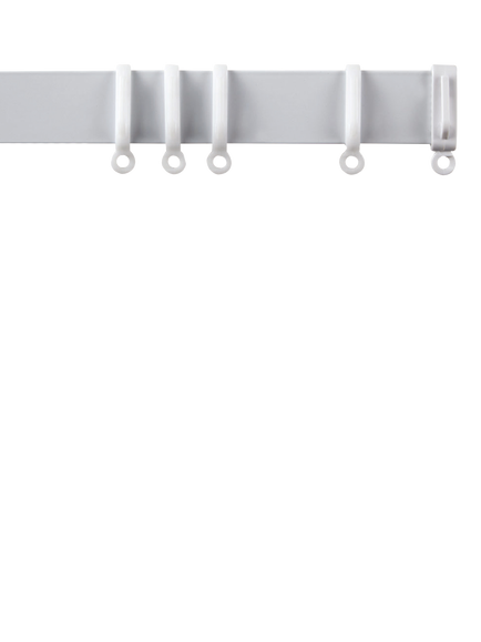 Speedy Products Streamline Aluminium Curtain Track, White, White