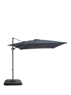 John Lewis Freestanding Adjustable Parasol & Base, 2.5m, Grey
