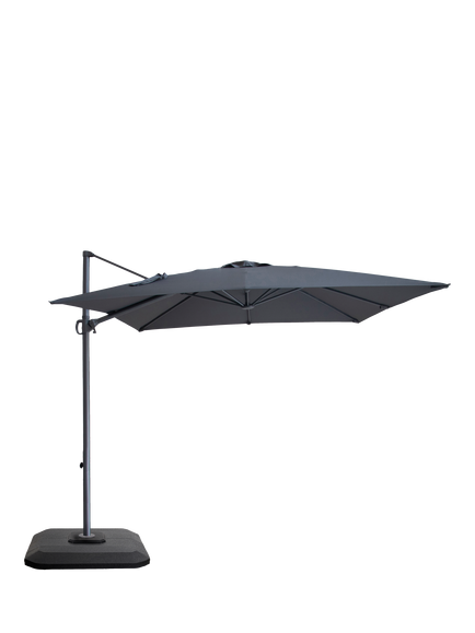 John Lewis Freestanding Adjustable Parasol & Base, 2.5m, Grey