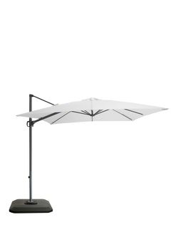 John Lewis Freestanding Adjustable Parasol & Base, 2.5m, Oyster
