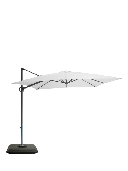 John Lewis Freestanding Adjustable Parasol & Base, 2.5m, Oyster