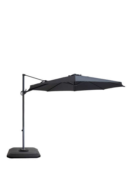 John Lewis Freestanding Adjustable Parasol & Base, 3m, Grey