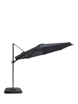 John Lewis Freestanding Adjustable Parasol & Base, 3m - view 2, Grey