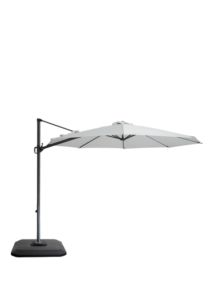 John Lewis Freestanding Adjustable Parasol & Base, 3m, Oyster