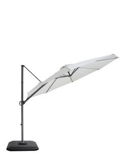 John Lewis Freestanding Adjustable Parasol & Base, 3m - view 2, Oyster