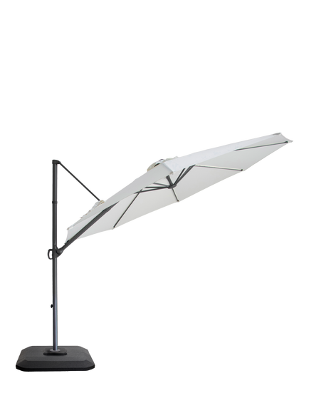 John Lewis Freestanding Adjustable Parasol & Base, 3m - view 2, Oyster