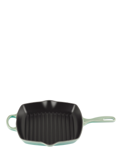 Le Creuset Cast Iron Signature Square Grillit, 26cm, Cool Mint, Cool Mint