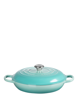 Le Creuset Cast Iron Signature Shallow Casserole, Cool Mint - view 2, Cool Mint