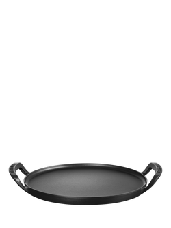 Le Creuset Outdoor Cast Iron Pizza Pan, 35cm, Satin Black, Satin Black