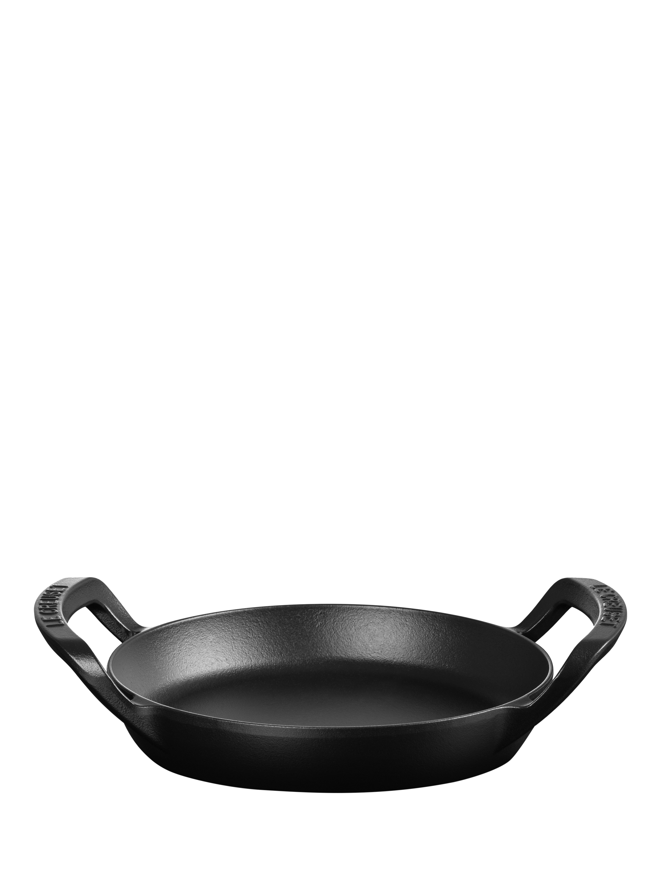Le Creuset BBQ Outdoor Cast Iron Round Skillet, 25cm, Satin Black