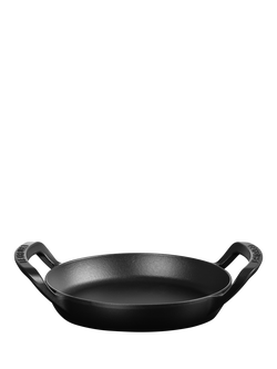 Le Creuset BBQ Outdoor Cast Iron Round Skillet, 25cm, Satin Black, Satin Black