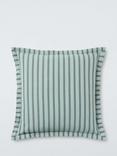 John Lewis Leckford Striped Cushion, Sage