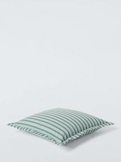 John Lewis Leckford Striped Cushion - view 2, Sage