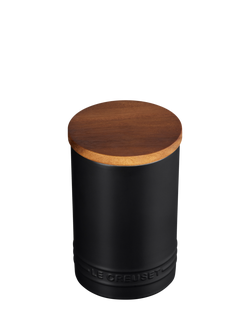 Le Creuset Stoneware Storage Jar, 770ml, Satin Black - view 2, Satin Black