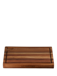 Le Creuset Outdoor Acacia Wood Meat Carving Board with Juice Grooves