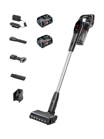 Bosch Unlimited 9 Dual Battery Cordless Vacuum Cleaner with MicroClean™ Technology, Black, Black