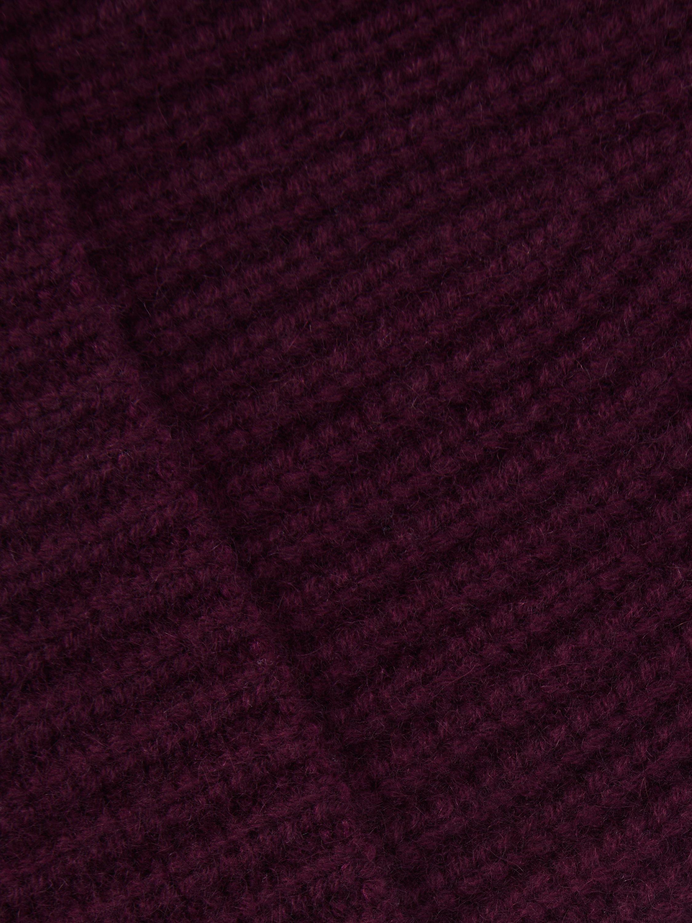 Product image 4 of 5, which shows John Lewis Cashmere Rib Knit Beanie Hat, Berry