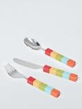 John Lewis Movable Handle Children's Stainless Steel Cutlery Set, 3 Piece