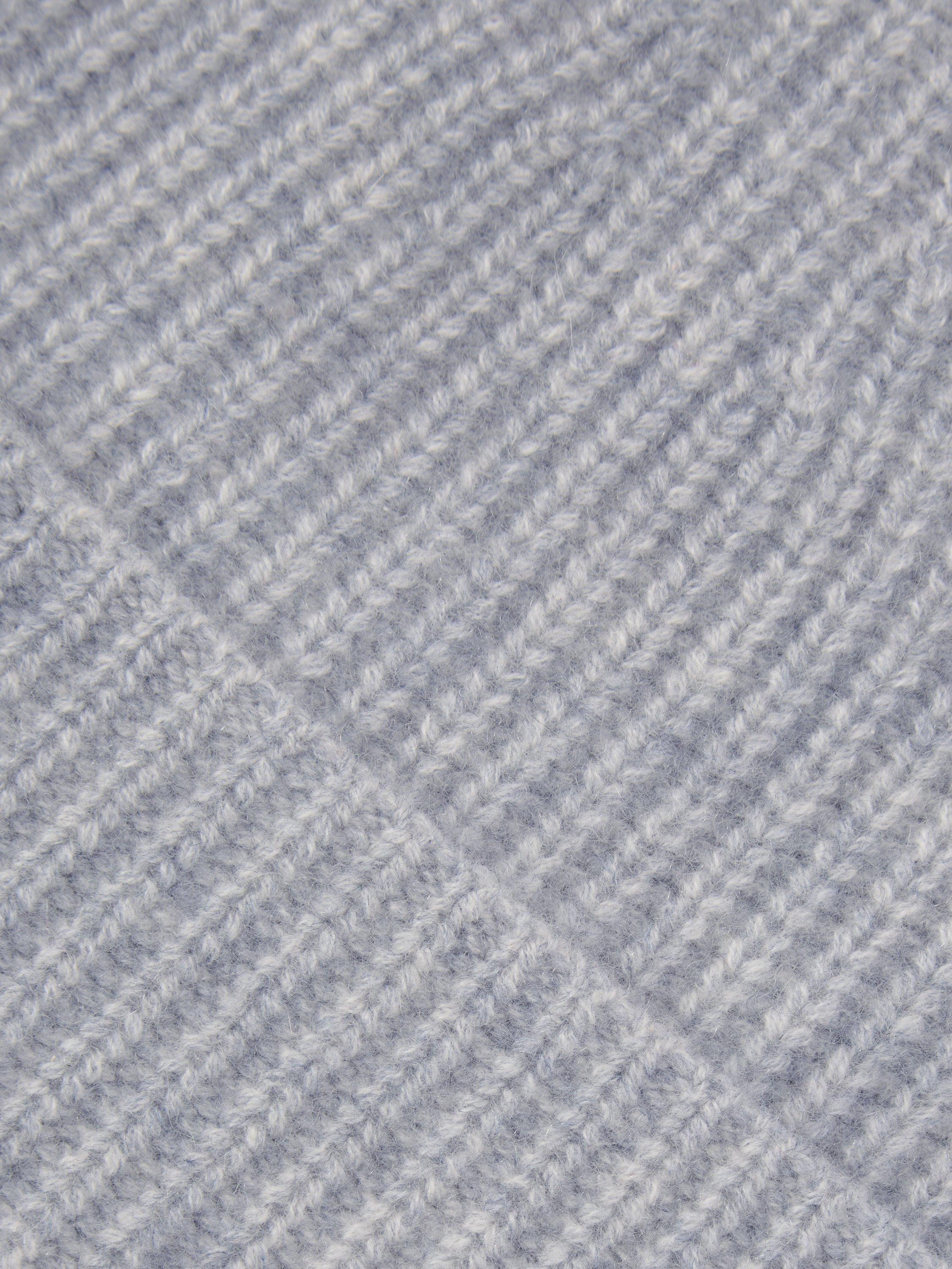 Product image 4 of 5, which shows John Lewis Cashmere Rib Knit Beanie Hat, Light Grey