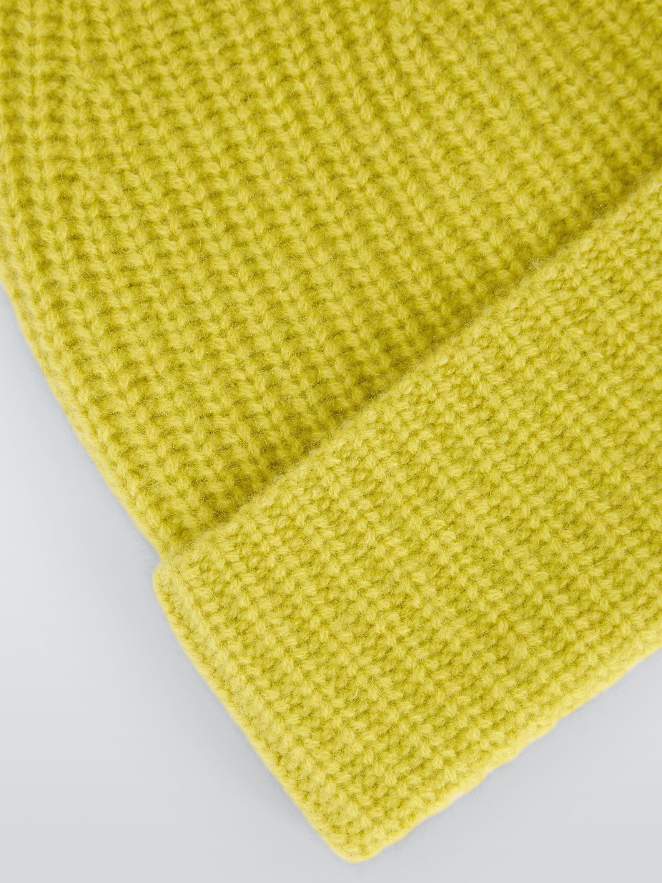 Product image 4 of 5, which shows John Lewis Cashmere Rib Knit Beanie Hat, Lime