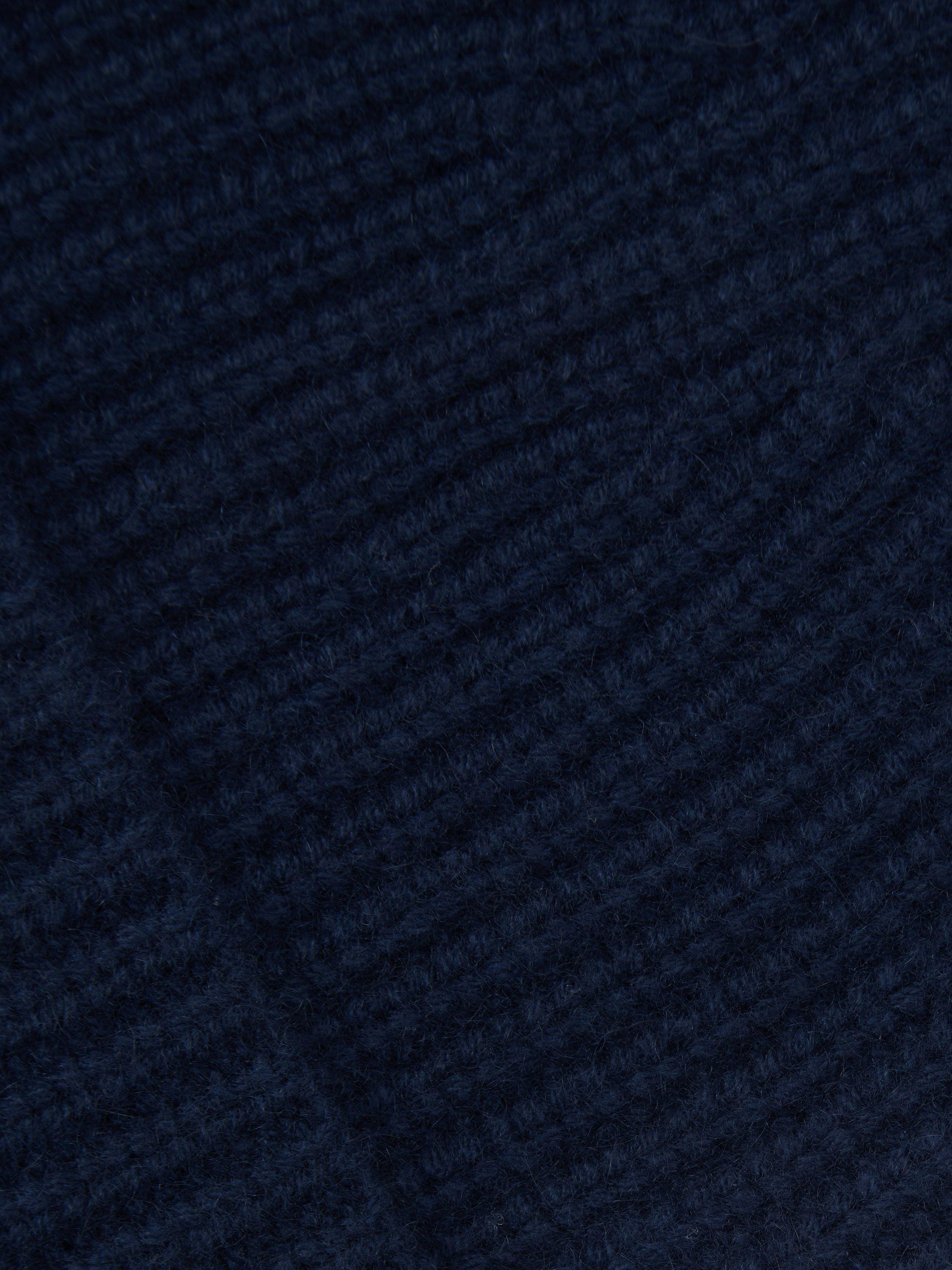 Product image 4 of 4, which shows John Lewis Cashmere Rib Knit Beanie Hat, Navy