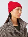 John Lewis Cashmere Rib Knit Beanie, Red