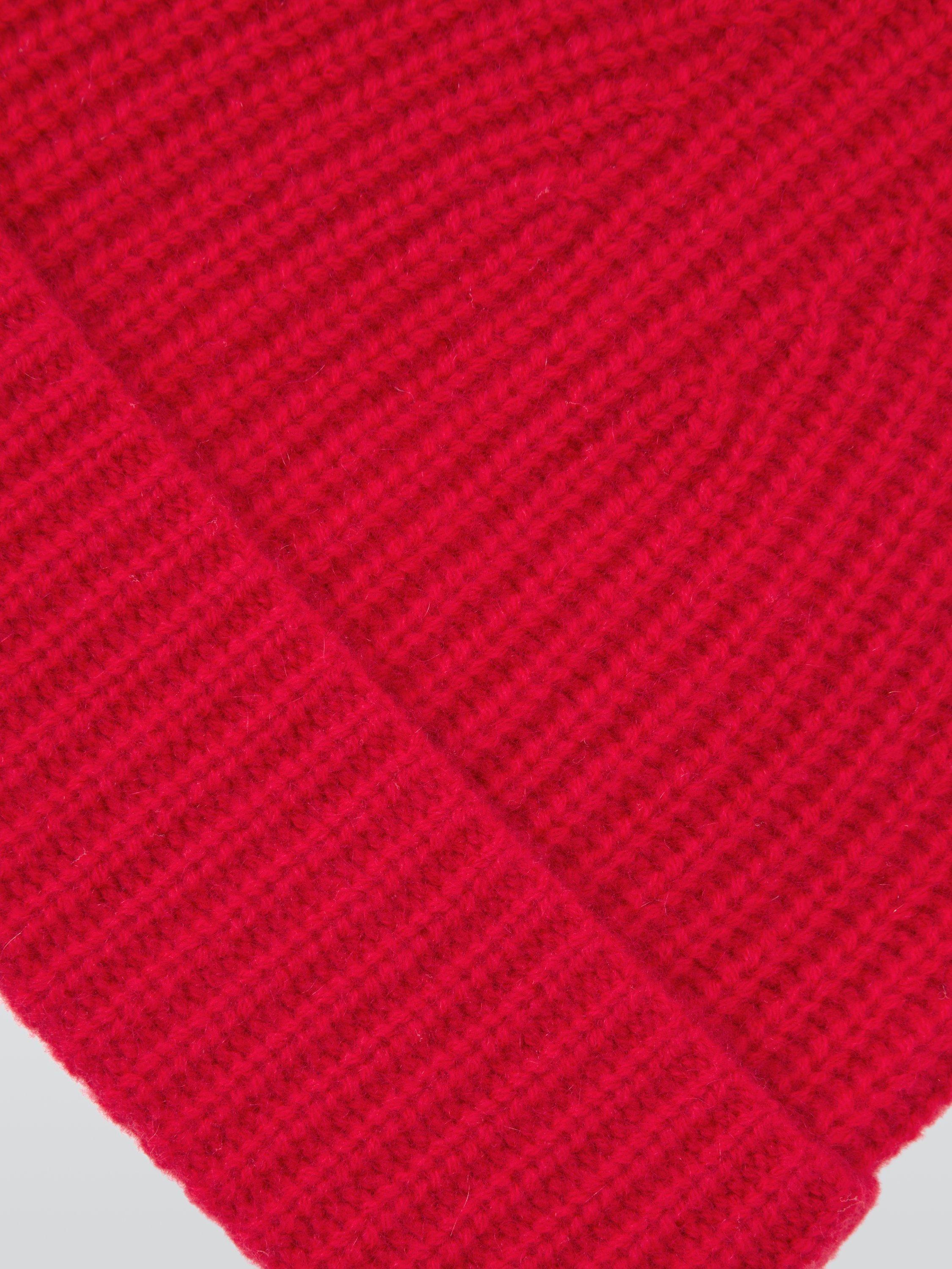 Product image 4 of 5, which shows John Lewis Cashmere Rib Knit Beanie, Red