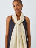 John Lewis Wool Blend Tipped Scarf, Natural/Yellow