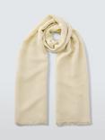 John Lewis Wool Blend Tipped Scarf, Natural/Yellow