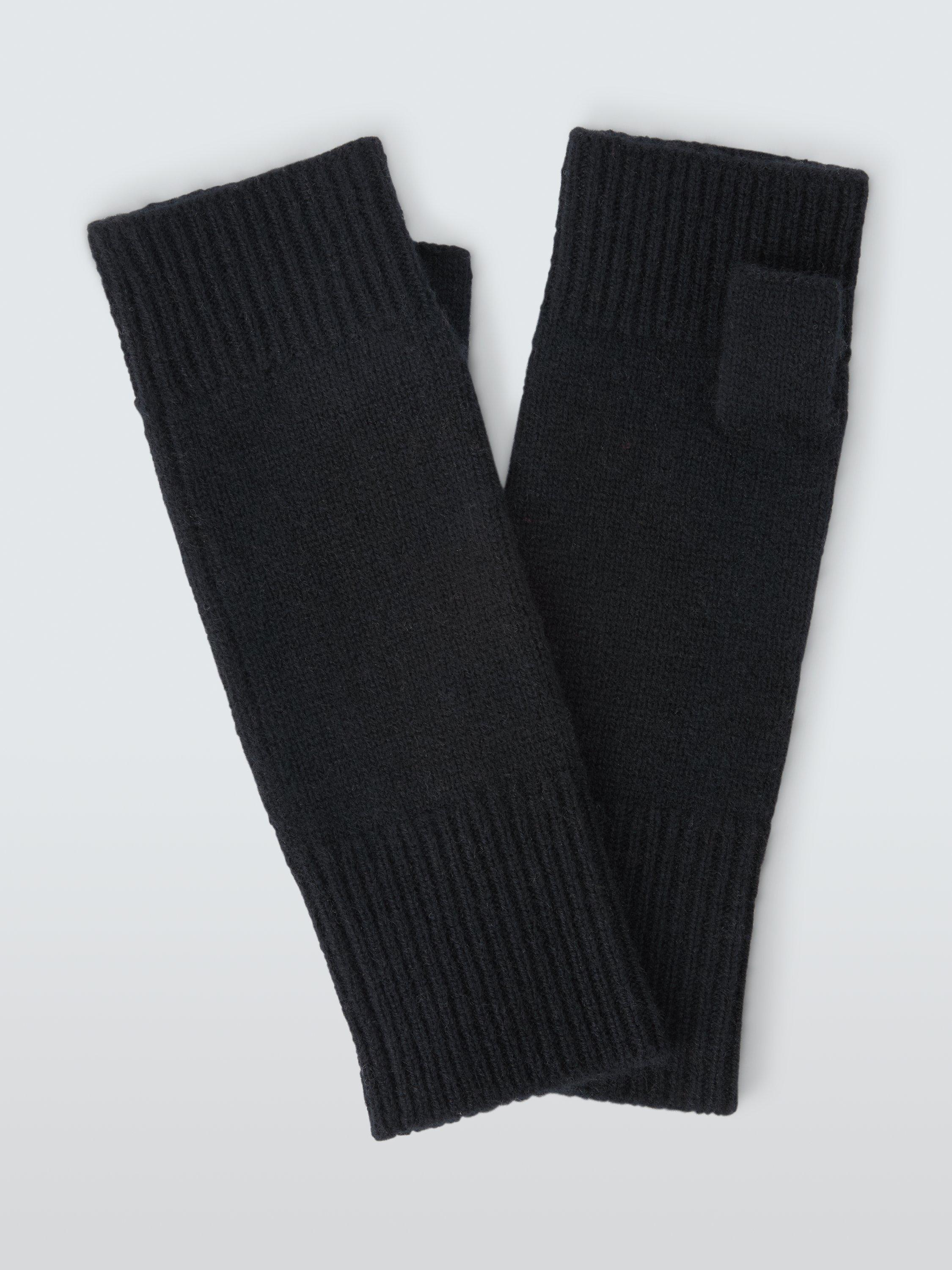 Product image 1 of 3, which shows John Lewis Cashmere Handwarmers, Black