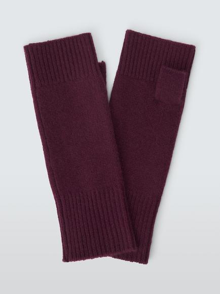 John Lewis Cashmere Handwarmers, Berry